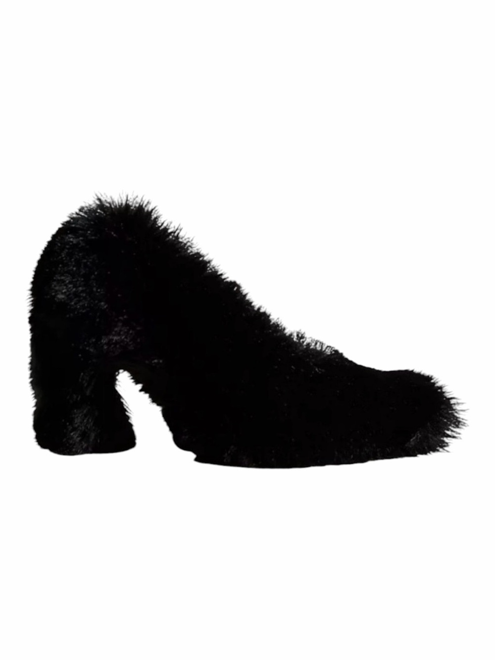 Jeffrey Campbell Fluff Faux Fur Block Heel Pumps Anthropologie NWOT Size 6